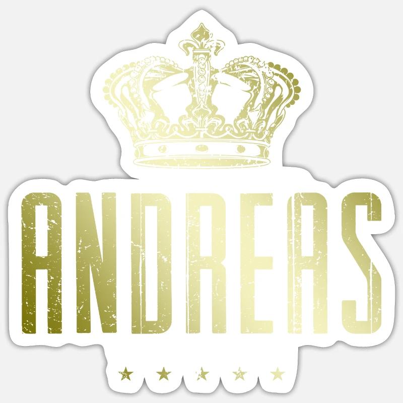 Andreas - Sticker Größe S (10 x 10 cm) - Mattweiß
