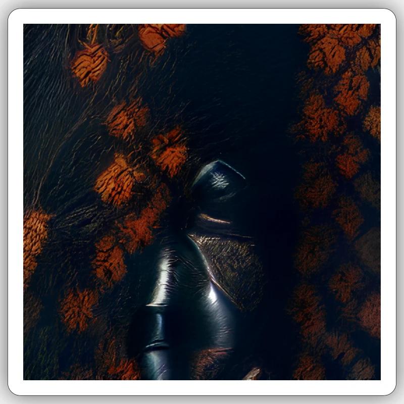 Black knight - Sticker size S (10 x 10 cm) - white matte