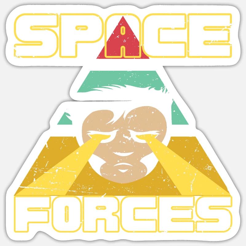 SPACE FORCES - Sticker size S (10 x 10 cm) - white matte
