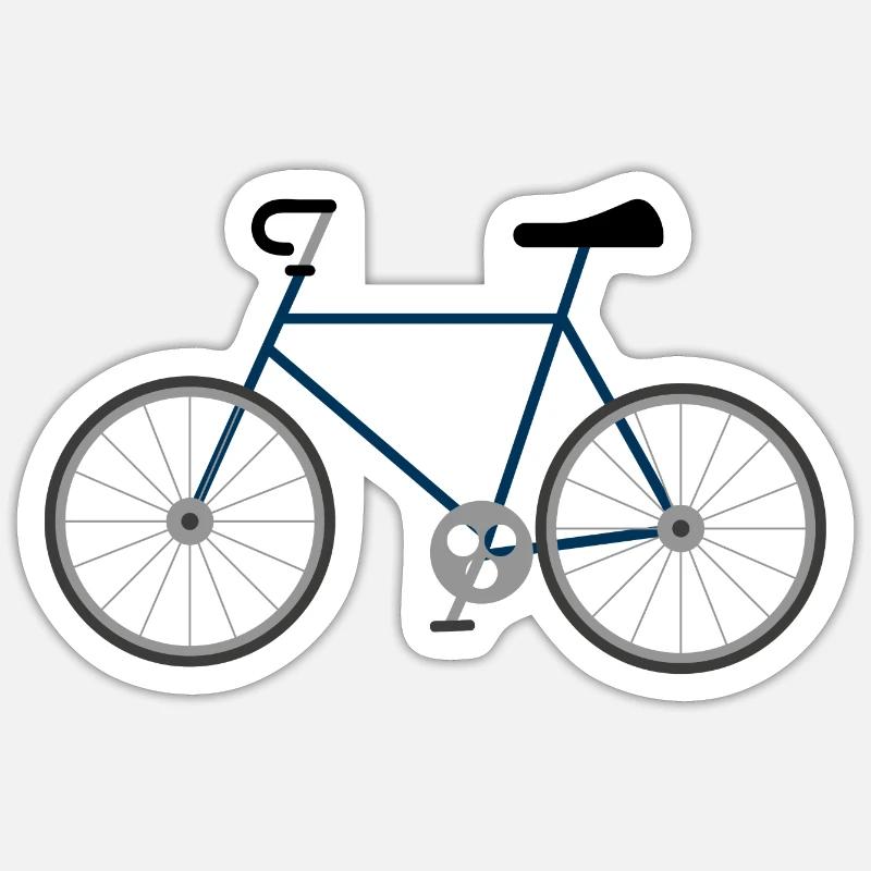 Le vélo du dimanche - Sticker taille S (10 x 10 cm) - blanc mat