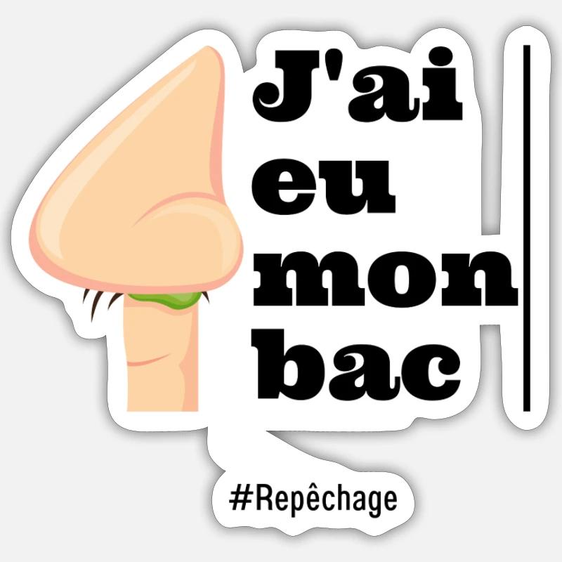 J ai eu mon bac #Repêchage Sticker taille S (10 x 10 cm)