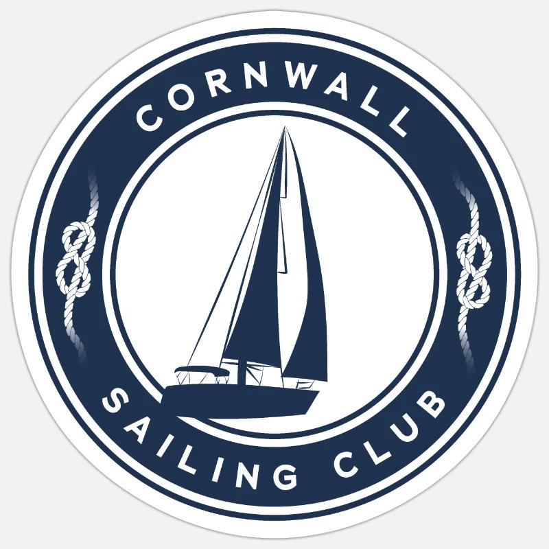 Cornwall sailing Sticker taille S (10 x 10 cm)