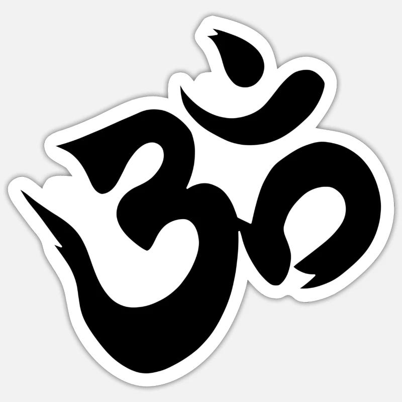 Om - Sticker taille S (10 x 10 cm) - blanc mat