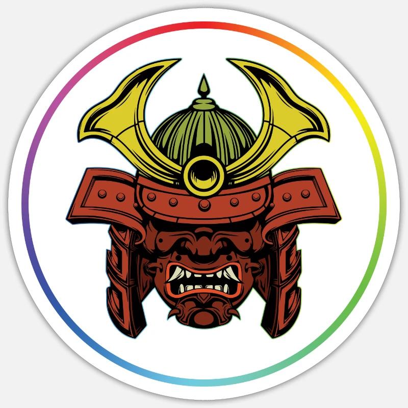 Samurai Mask Sticker taille S (10 x 10 cm)