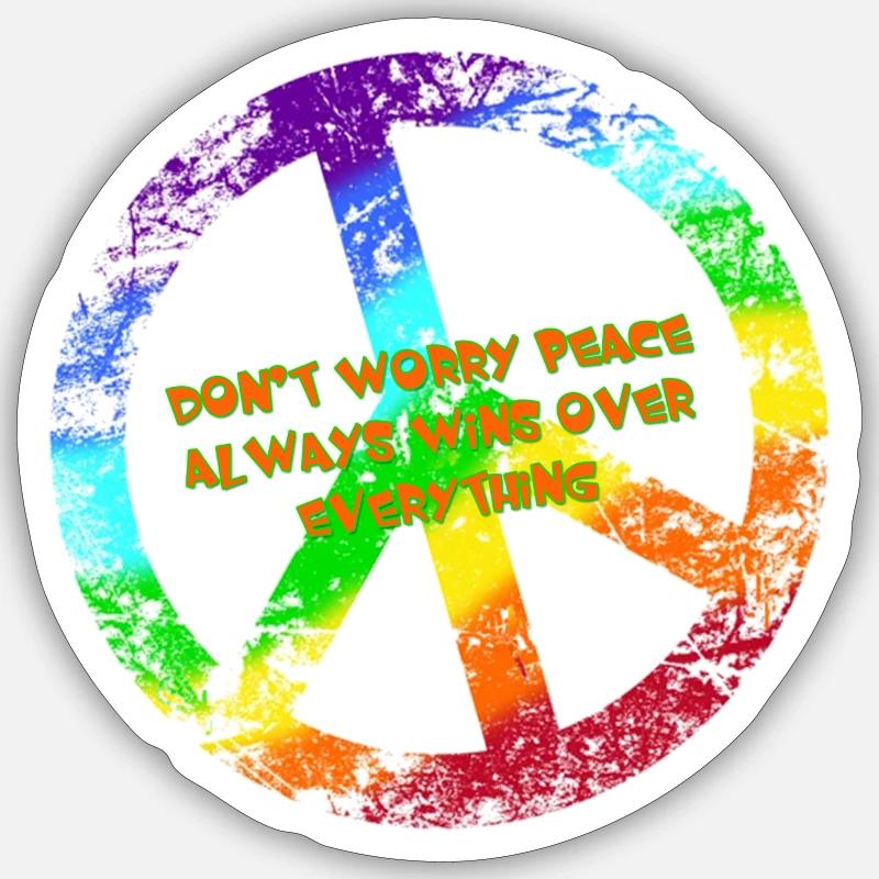 Friede Sticker Größe S (10 x 10 cm)