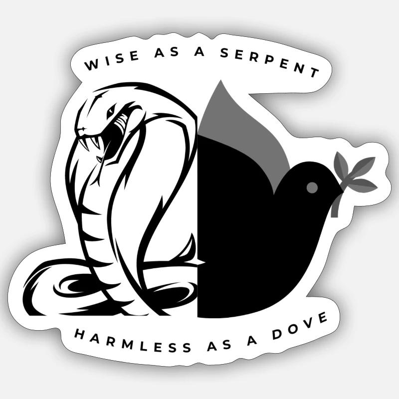 Wise & Harmless Sticker size S (10 x 10 cm)