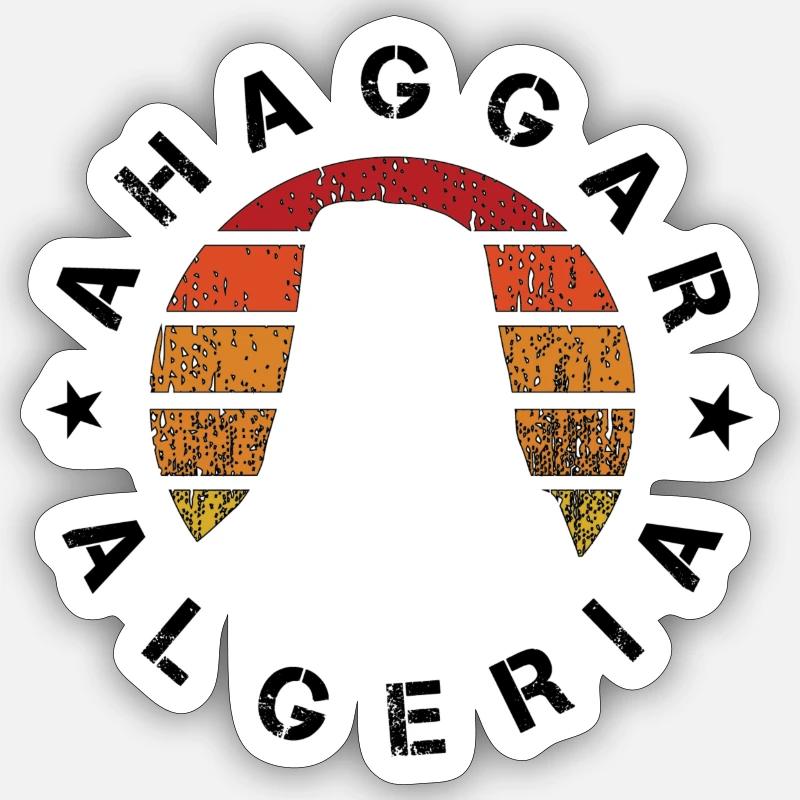 Ahaggar Sunset - Sticker taille S (10 x 10 cm) - blanc mat