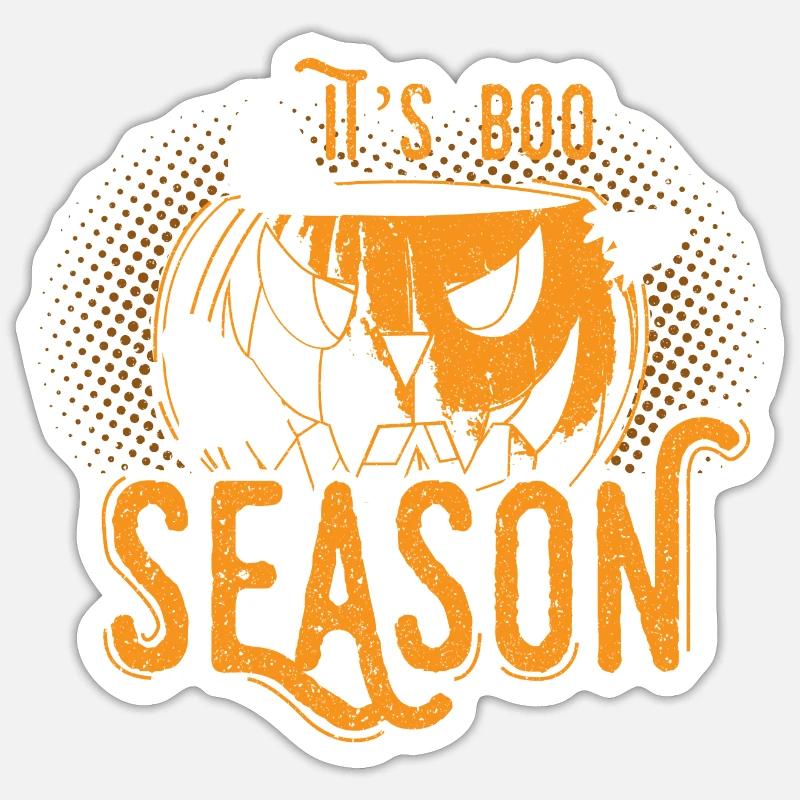 Halloween Ghost Ghost Saying - Sticker size S (10 x 10 cm) - white matte