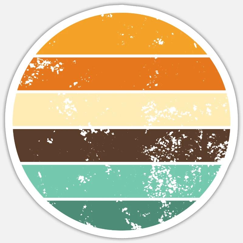 Summer Sunset - Sticker Größe S (10 x 10 cm) - Mattweiß