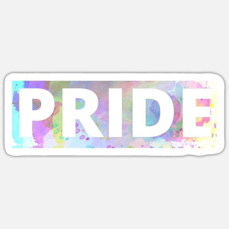 PRIDE - Sticker Größe S (10 x 10 cm) - Mattweiß