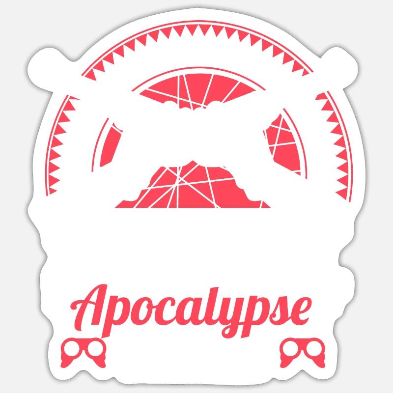 Zombie Apokalypse Virus Monster Geschenkidee - Sticker Größe S (10 x 10 cm) - Mattweiß