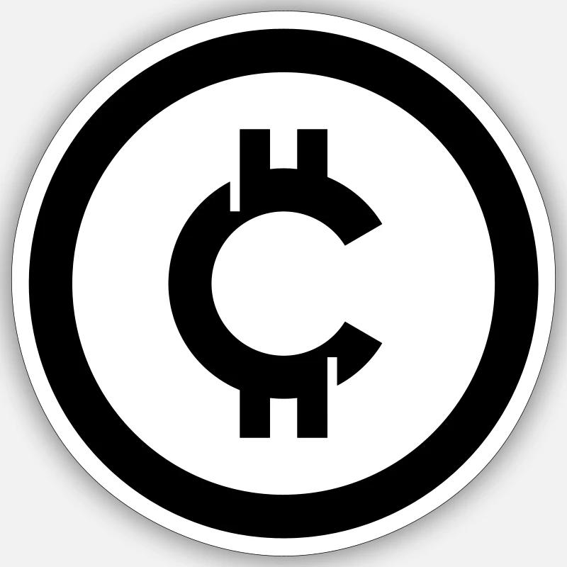 Crypto-monnaie Crypto Logo - Sticker taille S (10 x 10 cm) - blanc mat