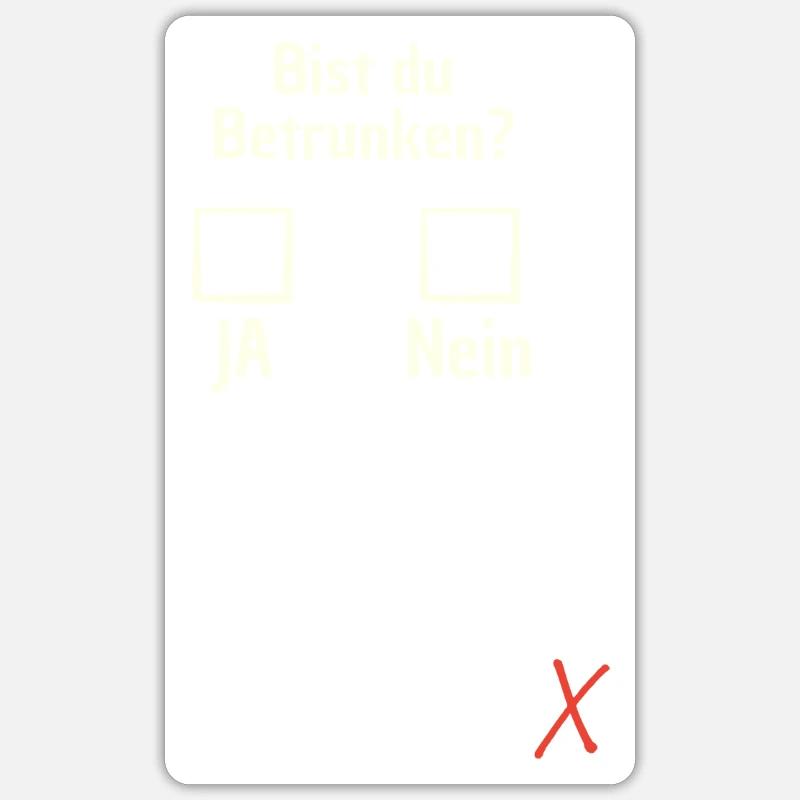 Drunk? - Sticker size S (10 x 10 cm) - white matte
