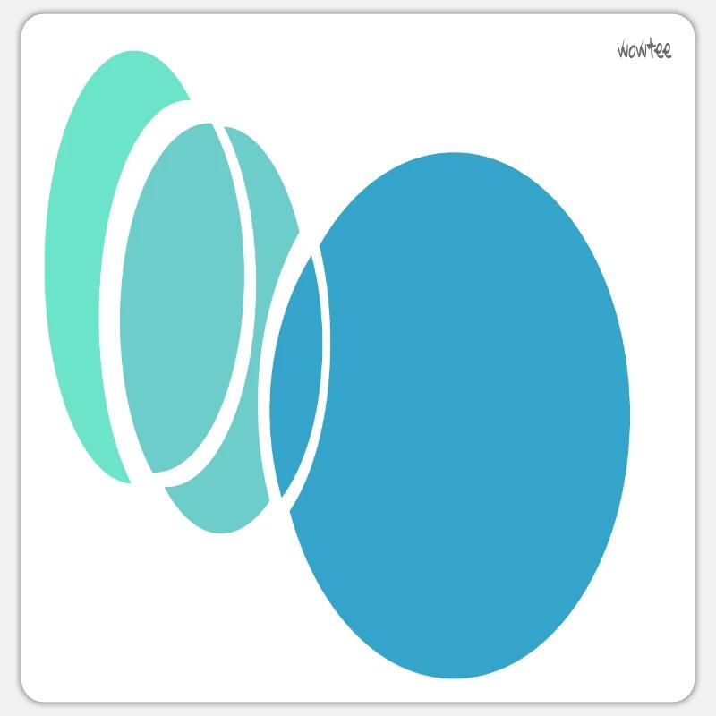 Circles - ellipses #3 - playing with geometry Sticker size S (10 x 10 cm)