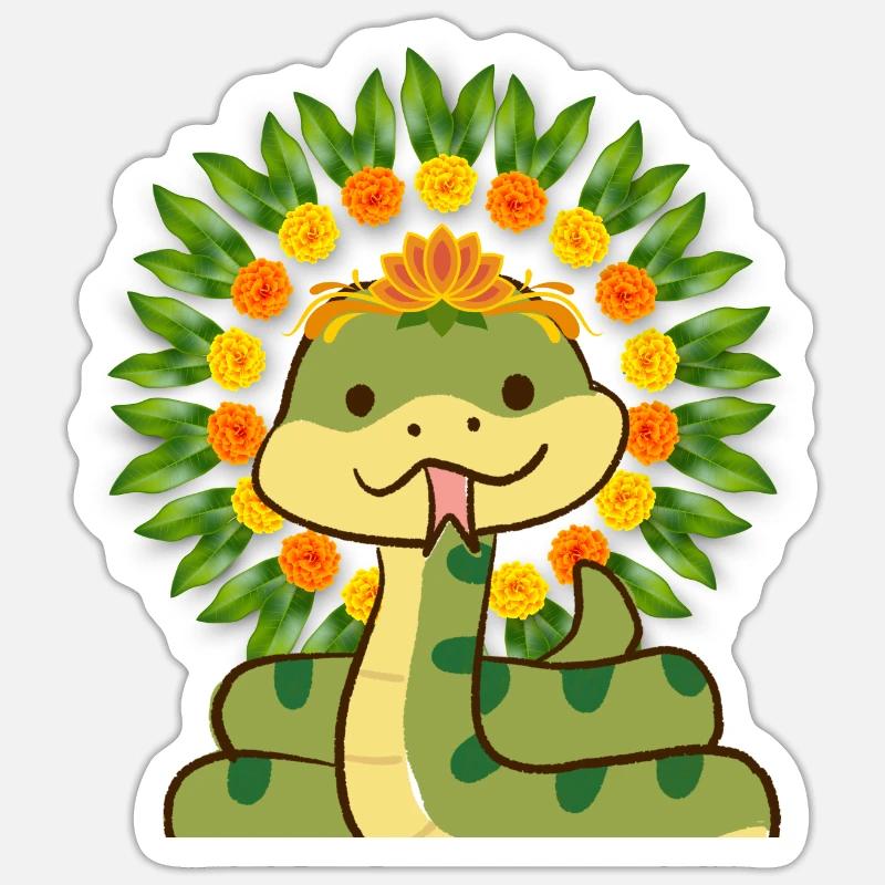 NICE SNAKE - Sticker size S (10 x 10 cm) - white matte