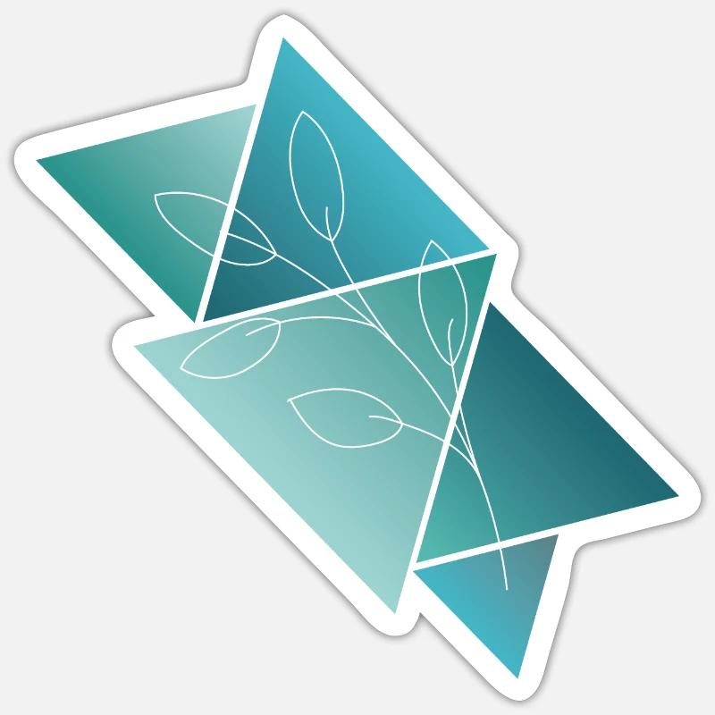 Triangleplant - Sticker size S (10 x 10 cm) - white matte