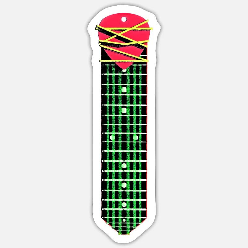 CRAVATE DE MANCHE DE GUITARE - Sticker taille S (10 x 10 cm) - blanc mat
