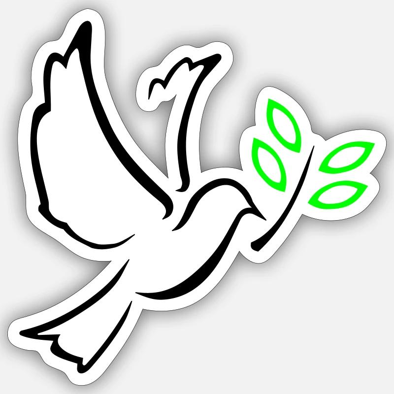 Friedenstaube Sticker Größe S (10 x 10 cm)