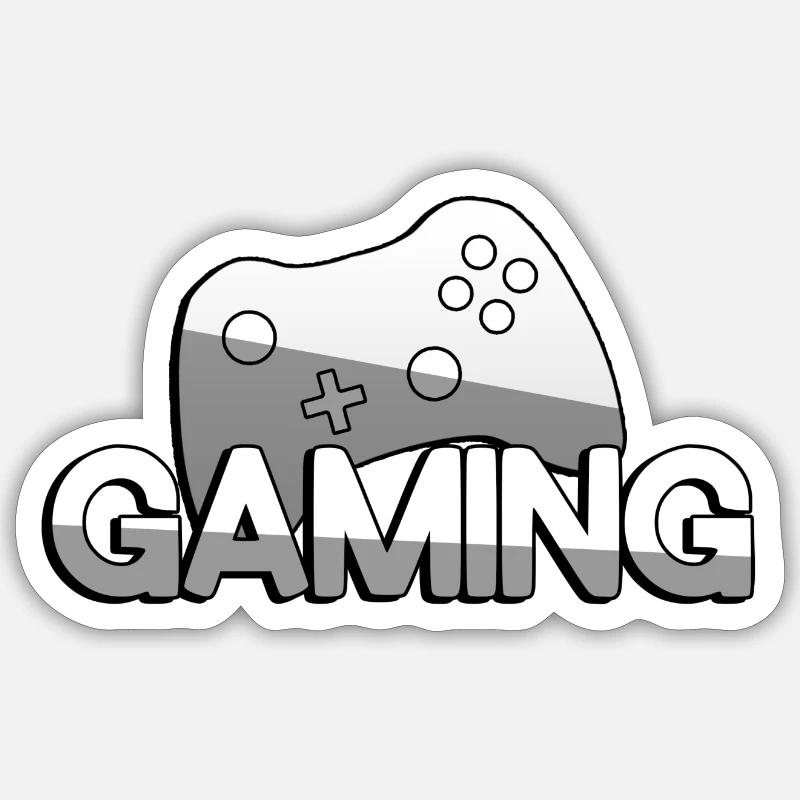 GAMING + Controller - Gaming - Sticker size S (10 x 10 cm) - white matte