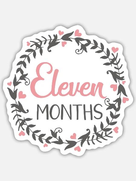 11 MILESTONES HEART - Sticker Größe S (10 x 10 cm) - Mattweiß