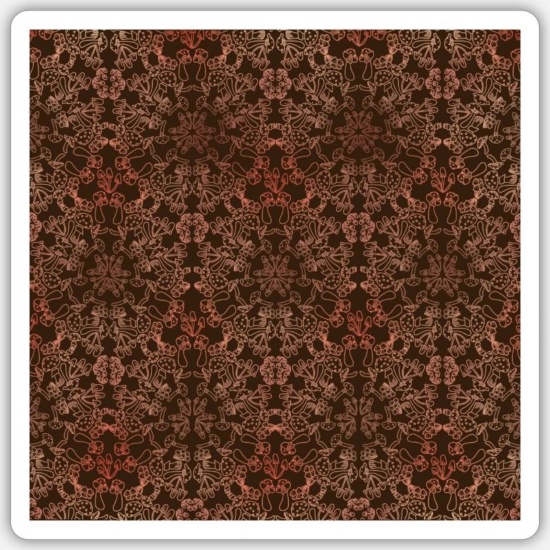 Psychedelic Mushroom Pattern - Sticker size S (10 x 10 cm) - white matte