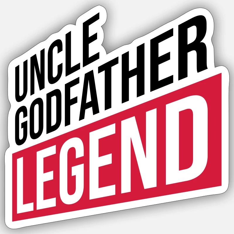 Uncle Godfather Legend Quote - Sticker size S (10 x 10 cm) - white matte