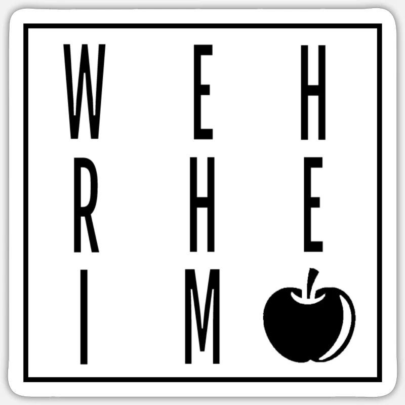 Wehrheim - Sticker Größe S (10 x 10 cm) - Mattweiß