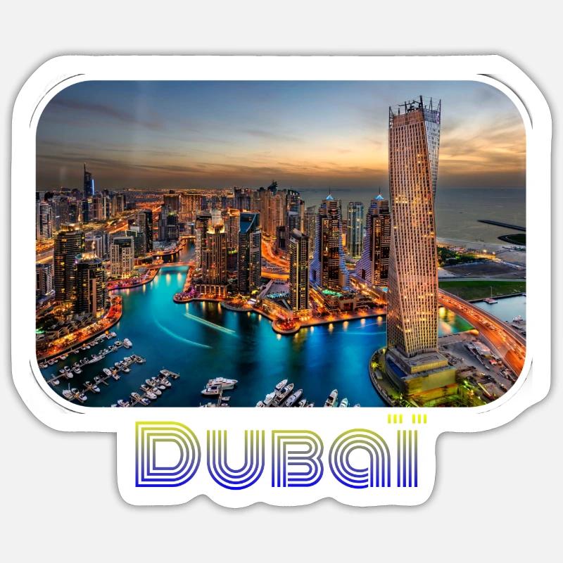 Dubai - Sticker size S (10 x 10 cm) - white matte