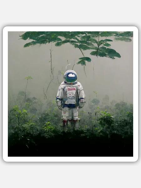 Lonely Voyager 017 - Sticker Größe S (10 x 10 cm) - Mattweiß