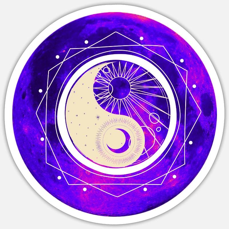 MOON - Sticker size S (10 x 10 cm) - white matte
