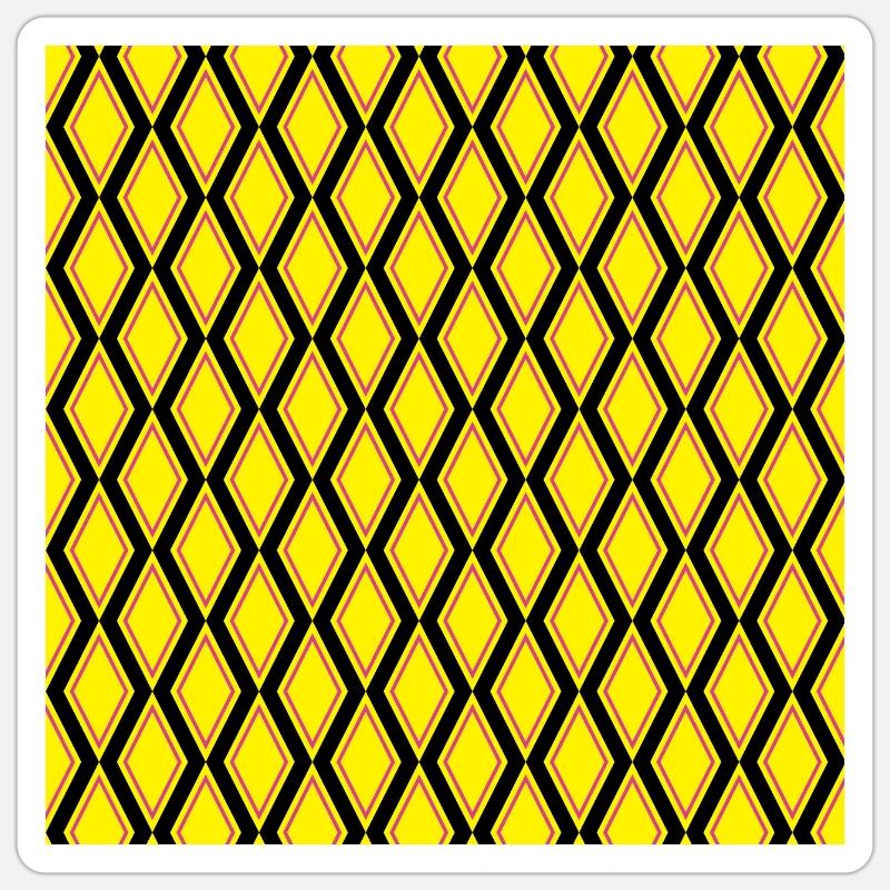Drachen-Diamantmuster - Sticker Größe S (10 x 10 cm) - Mattweiß