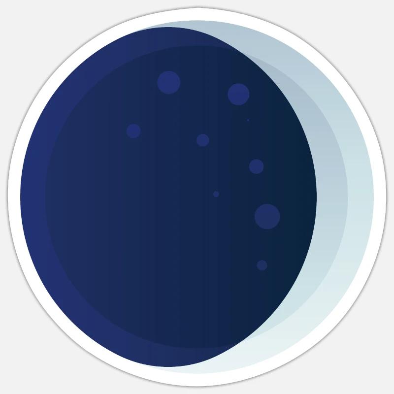 Lunar eclipse - Sticker size S (10 x 10 cm) - white matte