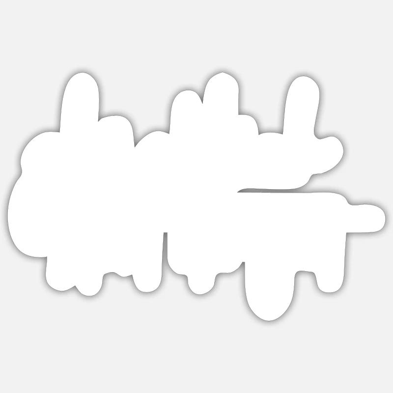 Glücklich steht dir gut - Sticker Größe S (10 x 10 cm) - Mattweiß
