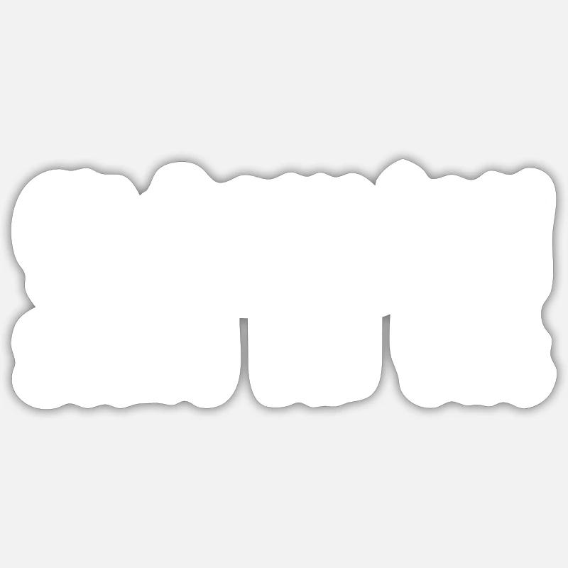 Glücklich steht dir gut - Sticker Größe S (10 x 10 cm) - Mattweiß