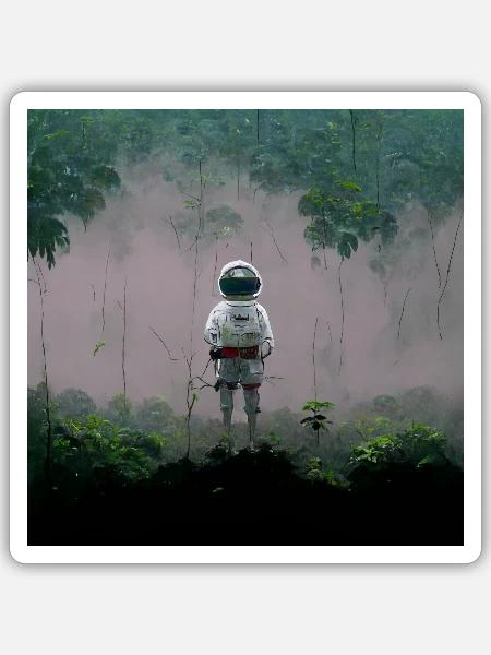 Lonely Voyager 079 - Sticker Größe S (10 x 10 cm) - Mattweiß