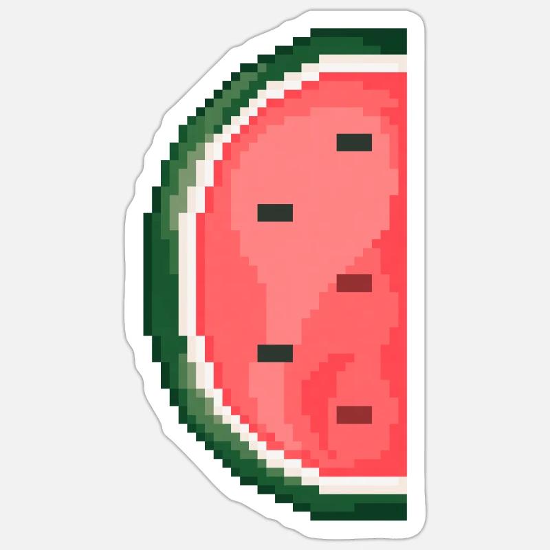 Pixel Art Melon Pattern Variant 1 Sticker size S (10 x 10 cm)
