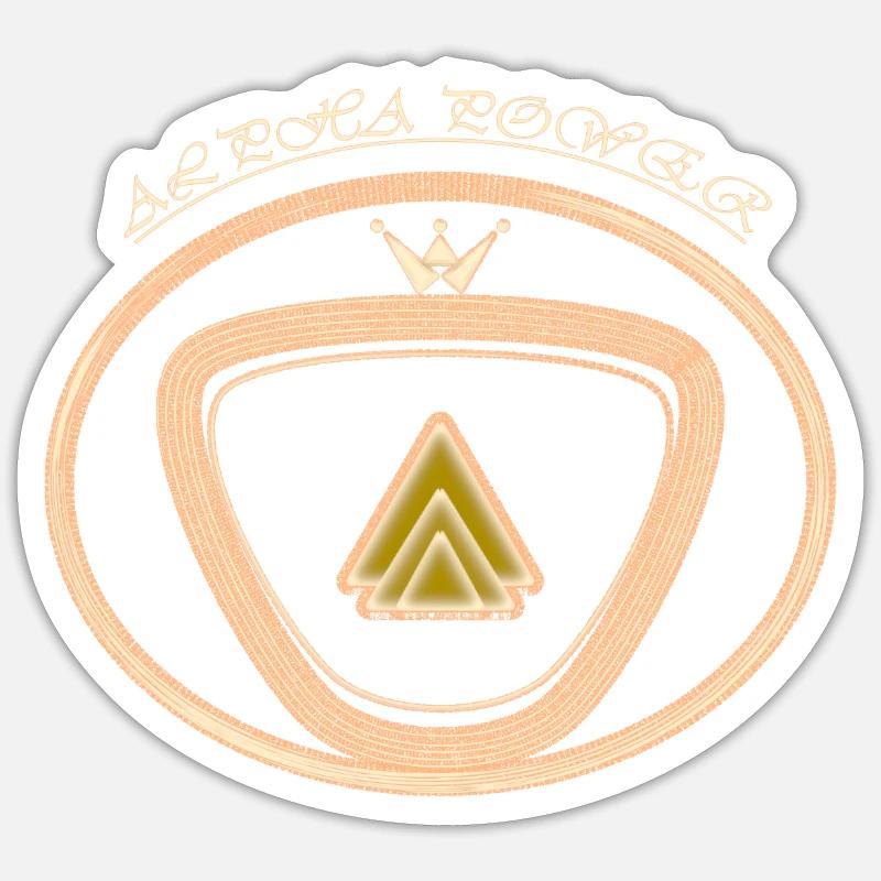 Puissance Alpha - Sticker taille S (10 x 10 cm) - blanc mat