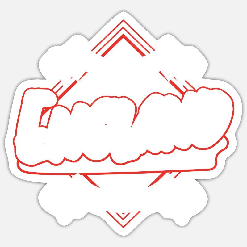 Angleterre Cadeau - Sticker taille S (10 x 10 cm) - blanc mat