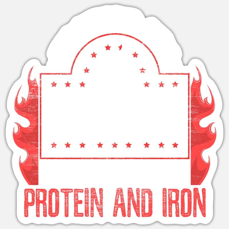 Strength Training Pumps Dumbbells - Sticker size S (10 x 10 cm) - white matte
