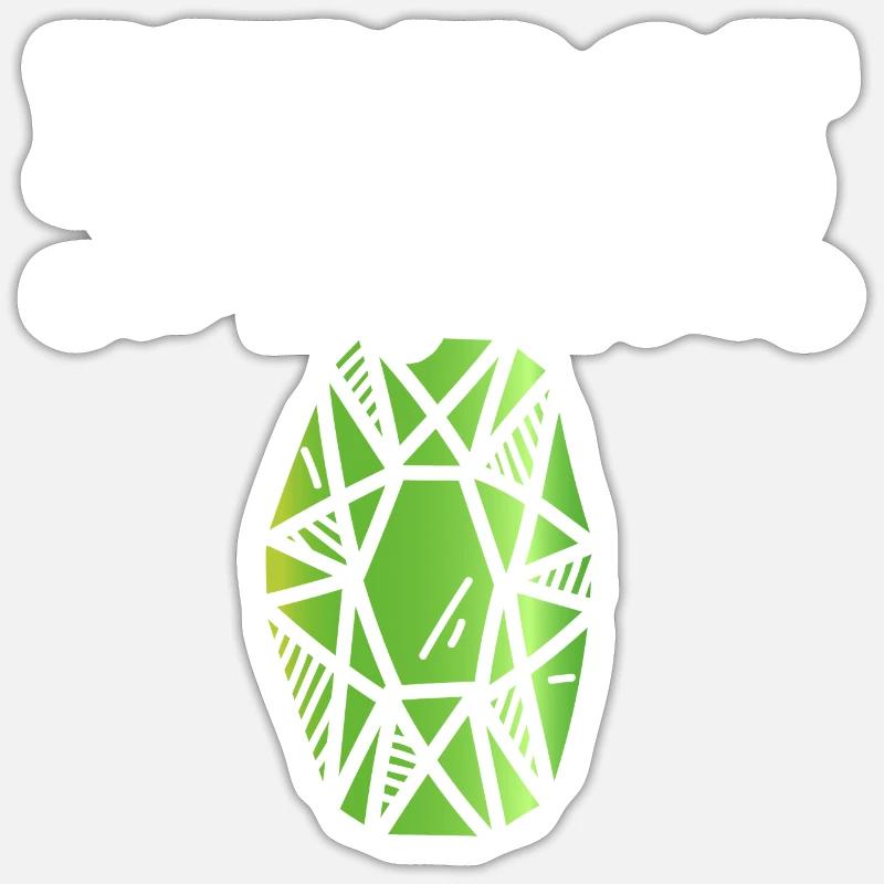 Edelsteine - Sticker Größe S (10 x 10 cm) - Mattweiß