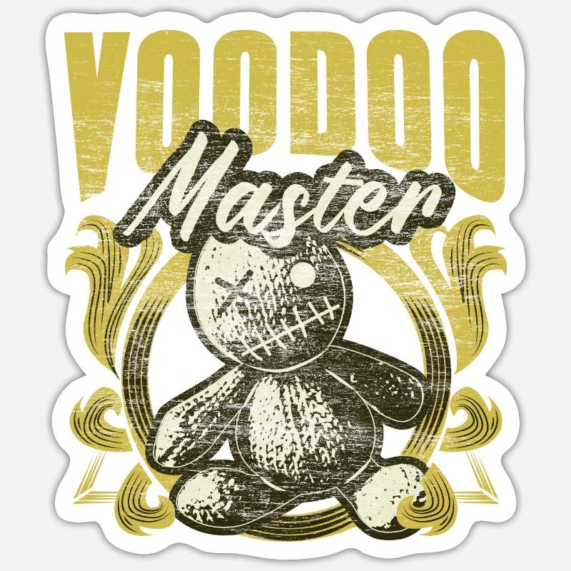Voodoo Puppe Spruch Geschenkidee Sticker Größe S (10 x 10 cm)