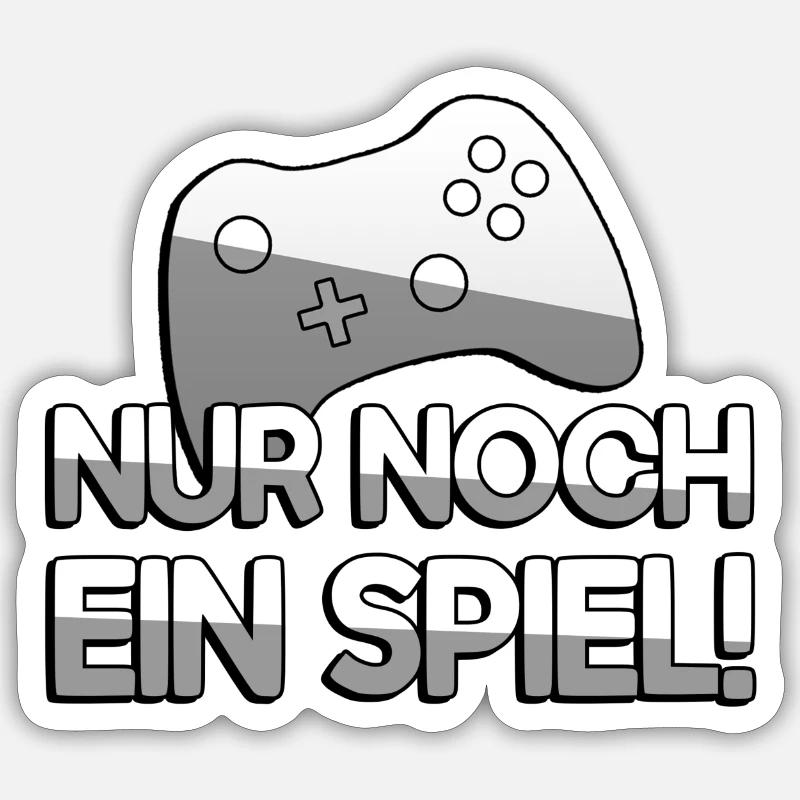 NUR NOCH EIN SPIEL + Controller - Gaming Sticker Größe S (10 x 10 cm)