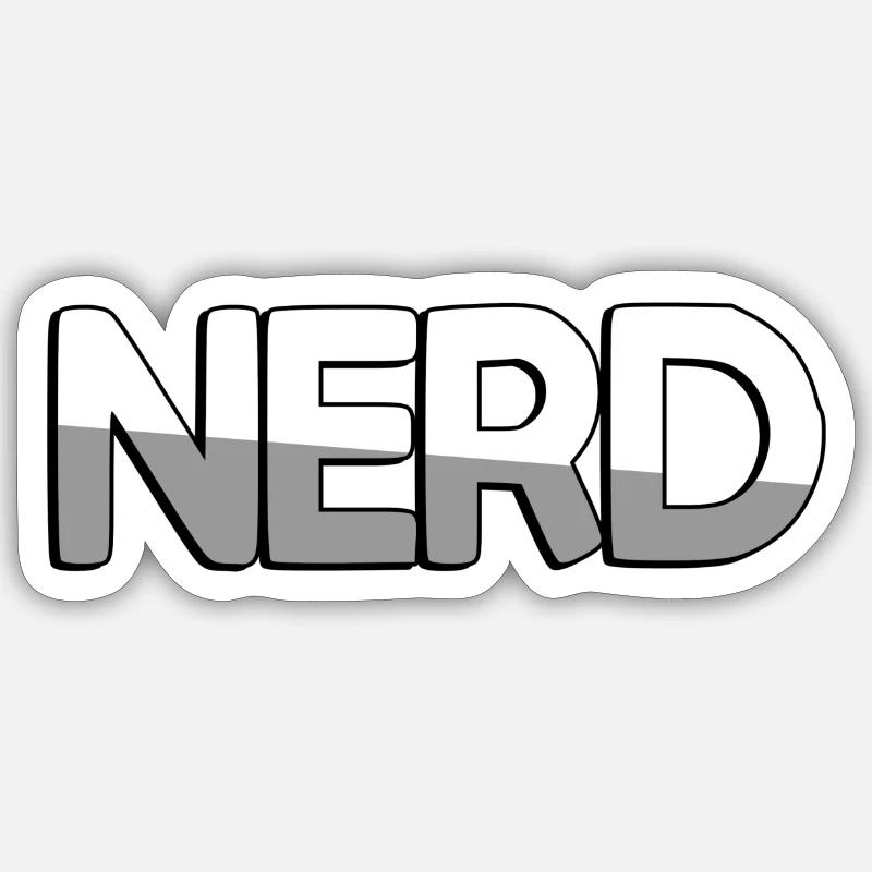 NERD - Gaming - Sticker size S (10 x 10 cm) - white matte
