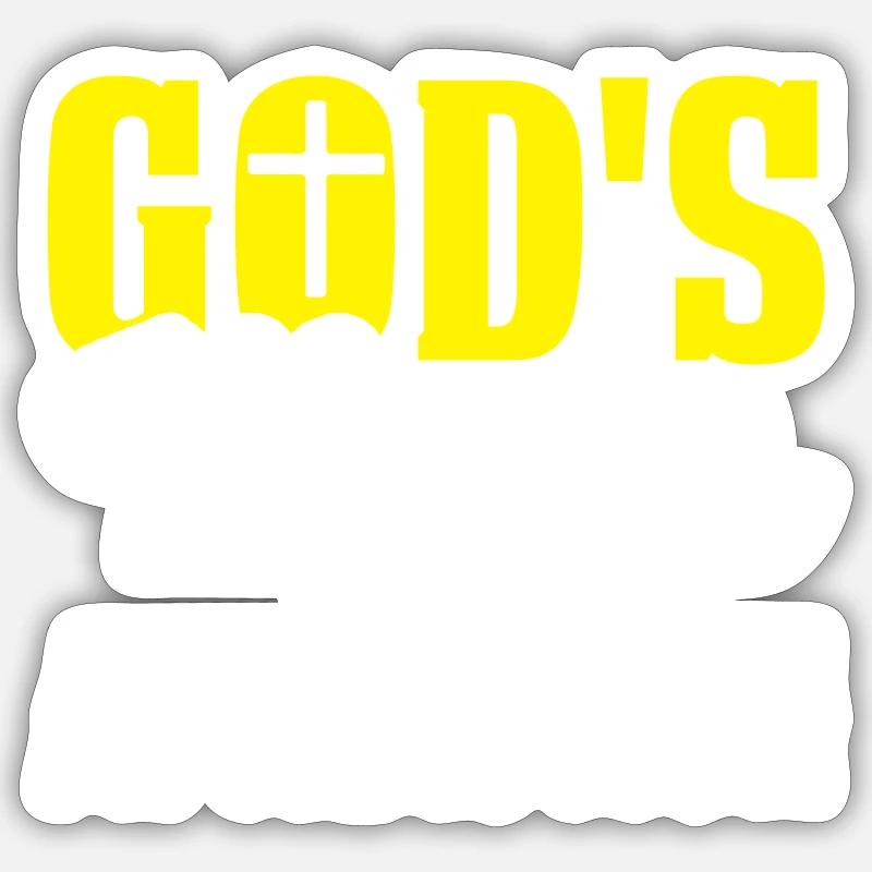 God's main attraction - Sticker size S (10 x 10 cm) - white matte