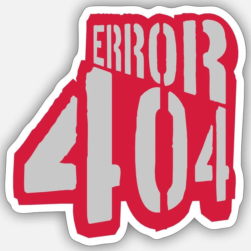 Error 404 Message Network Sticker size S (10 x 10 cm)