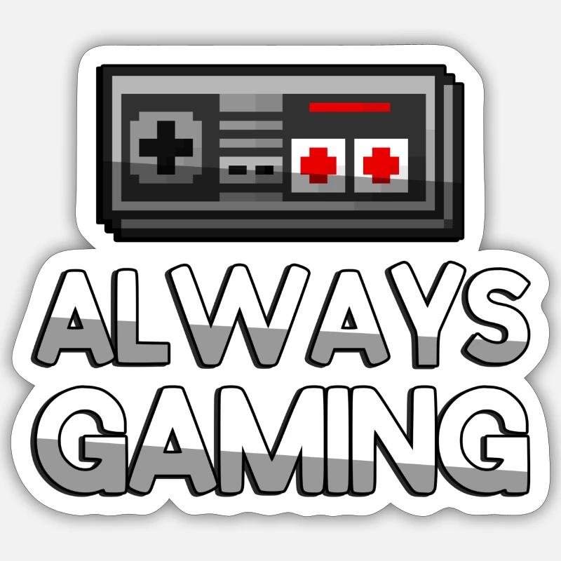 ALWAYS GAMING + NES Controller - Gaming Sticker size S (10 x 10 cm)