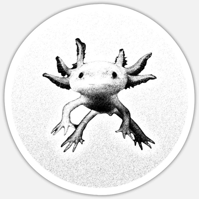 Axolotl - Sticker size S (10 x 10 cm) - white matte
