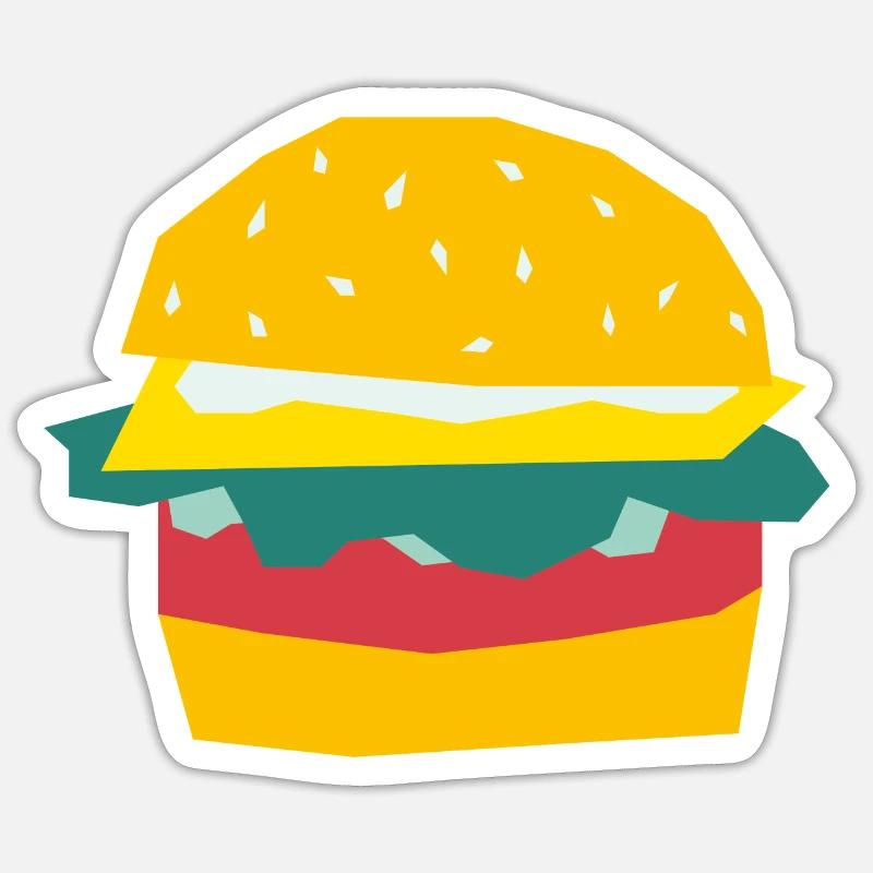 Burger Graphisme / Design / Illustration Sticker taille S (10 x 10 cm)