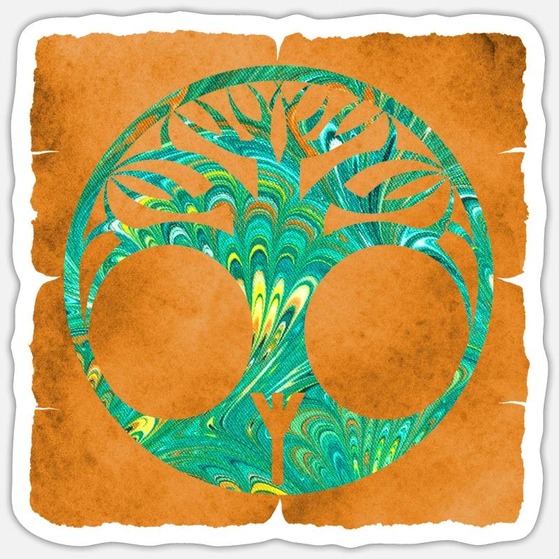 lebensbaum e 71 y - Sticker size S (10 x 10 cm) - white matte