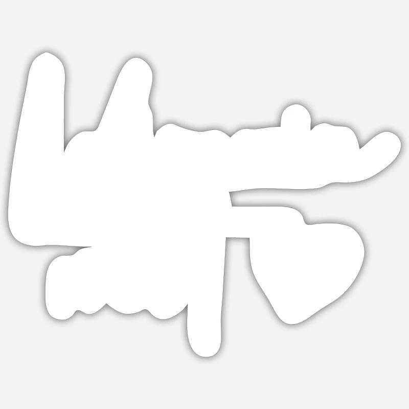 Lehrerin mit Herz - Sticker Größe S (10 x 10 cm) - Mattweiß